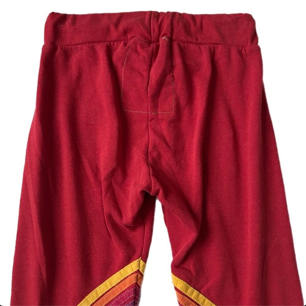 Aviator Nation Sweatpants Red Blue Rainbow Stripe Joggers Women's Size XS - Picture 5 of 7